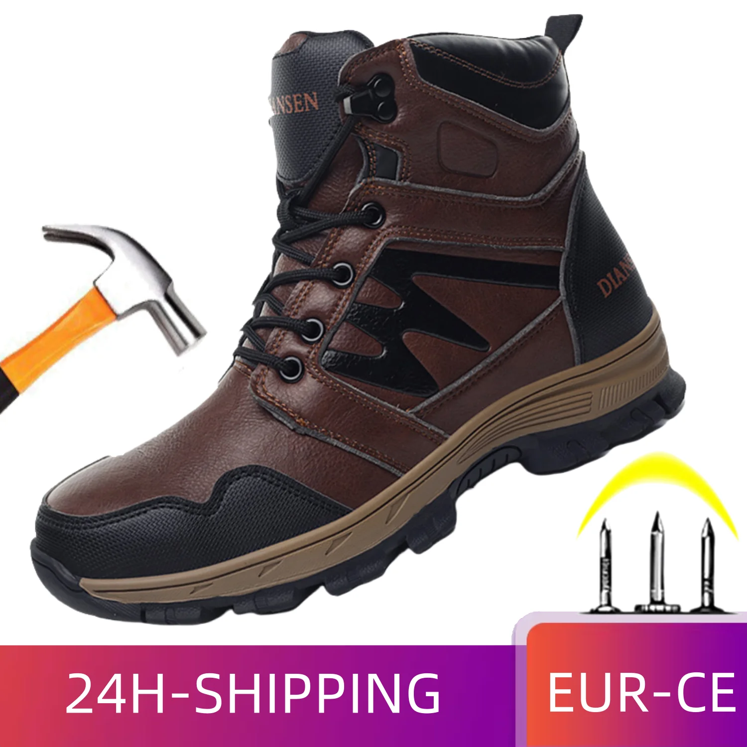 Comfort Safety Shoes Men Work Shoes Steel Toe Shoes Anti-Puncture Safety Shoes Women Men Work Sneakers Industrial Shoes Unisex