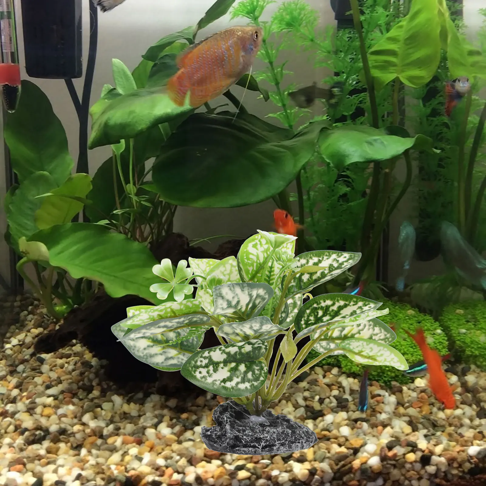 

1 Item Plastic Aquarium Plants for Fish Tank Decoration Realistic Fake Water Grass Aquatic Plant Decor Fish Tank Accessories