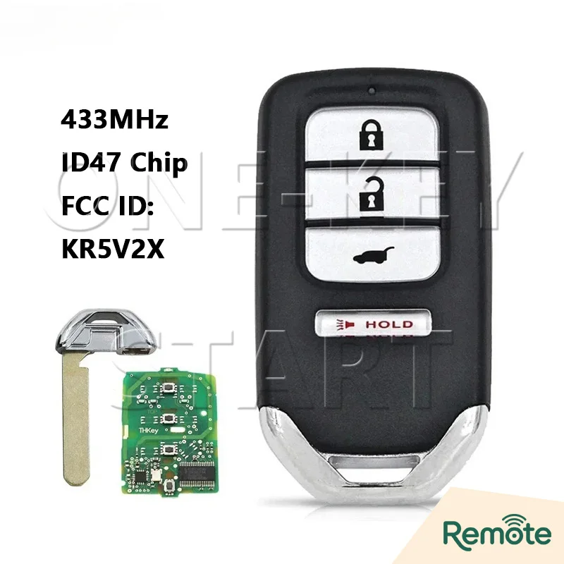 FCC: KR5V2X ID47 Chip 433MHz Proximity-Autoschlüssel für Honda City CRV HRV Civic Odyssey Clarity Jazz Pilot XRV Venzel EX-L – Detail 12