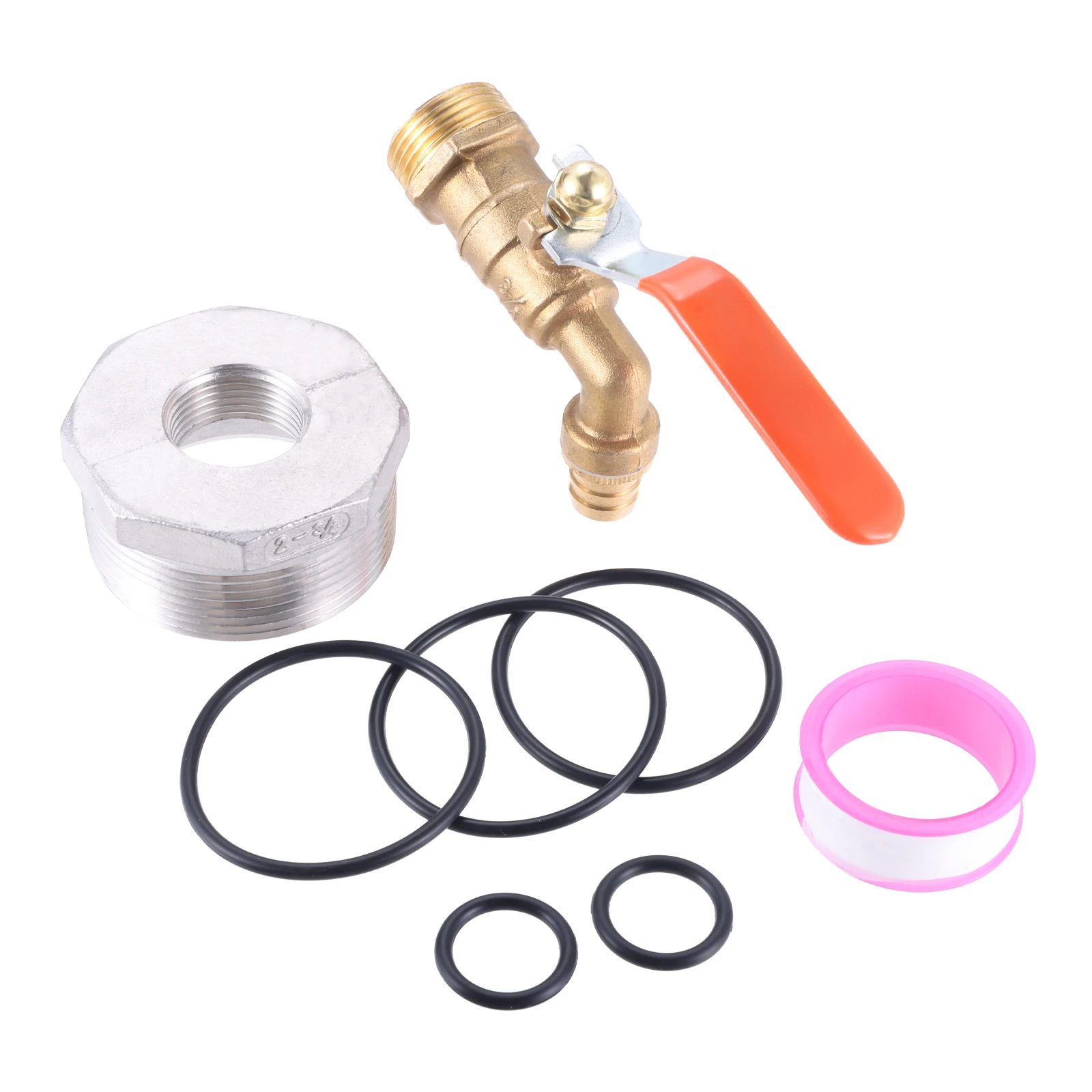 2 Inch Drum Faucet 3/4 Inch Brass Barrel Faucet for 55 Gallon Steel/Plastic Drum Rain Barrel Faucet with EPDM Washer Gasket