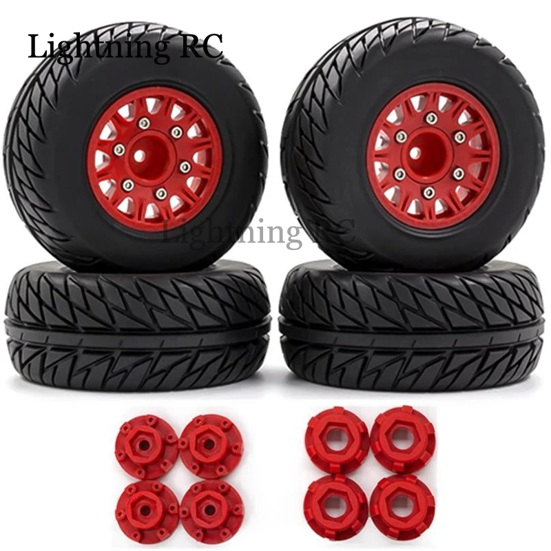 

4Pcs 110mm 1/8 1/10 Short Course Truck Tire with 12mm 14mm 17mm Wheel Hex for Slash ARRMA SENTON Vkar SCTX10 HPI RC Car