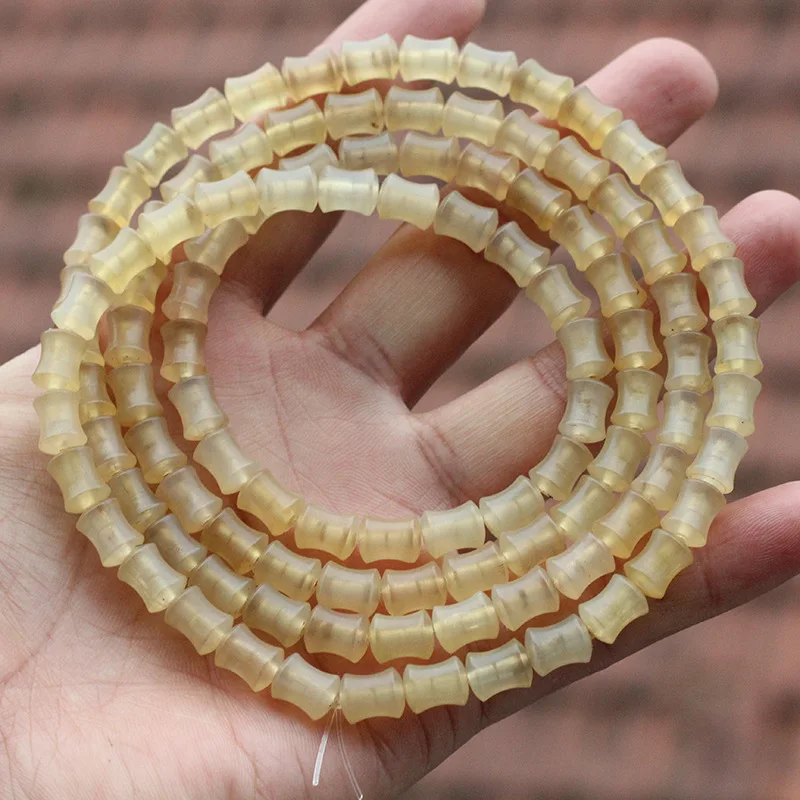 Style Natural Tibetan Knot Heat-Clearing Sheep Horn Bracelet Men and Women, 108 Buddhist Prayer Beads B