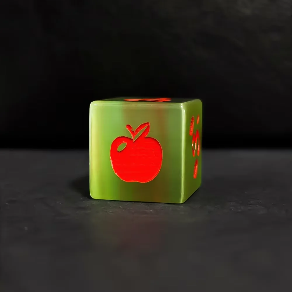 Square 6-Sided Dice Cube D6 16mm Glass Apple Game Dice Desktop Chessboard Game Accessories Home Entertainment Party Toys