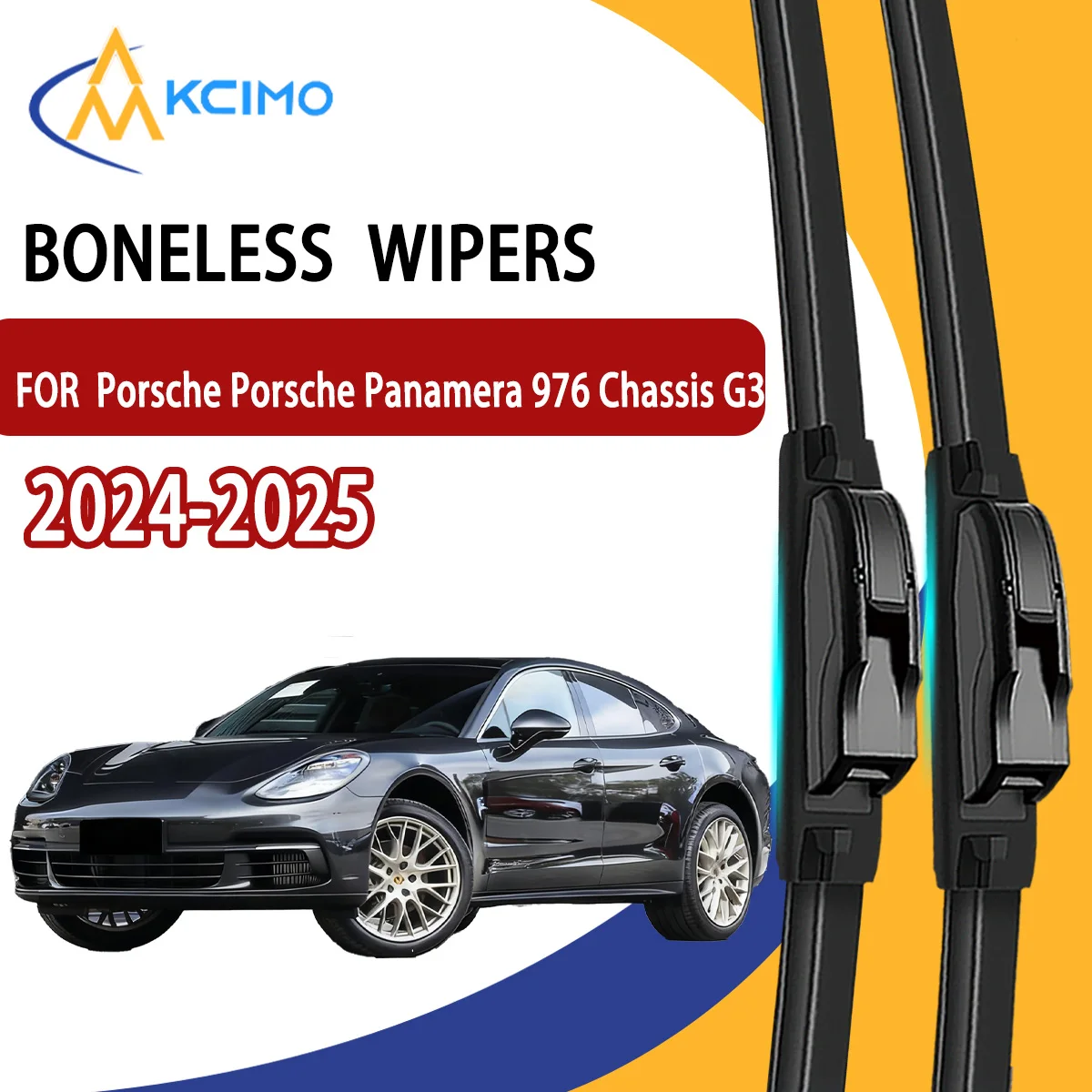 

2Pcs Front Windshield Wiper Blades For Porsche Porsche Panamera 976 Chassis G3 2024-2025 Windscreen Window Car Accessories