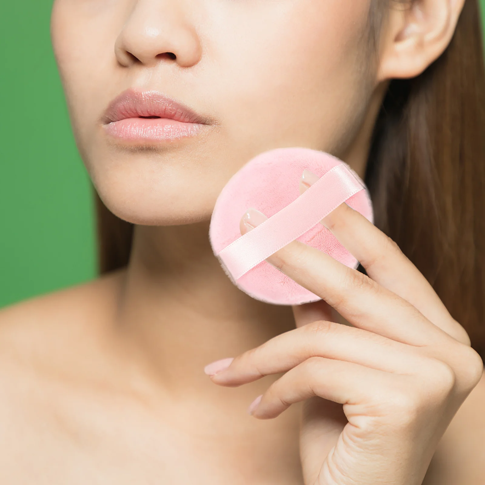 Éponge de maquillage en poudre bouffante en coton doux, 2 pièces, éponge Durable et réutilisable pour fond de teint, Blush, surligneur, maquillage