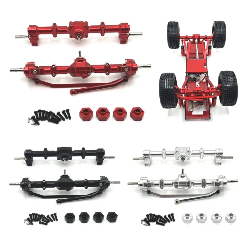 

MN 1/12 MN168 Metal Portal Axle Kit Front and Rear Axle Assembly 12mm Adapter For RC Car Upgrade Parts