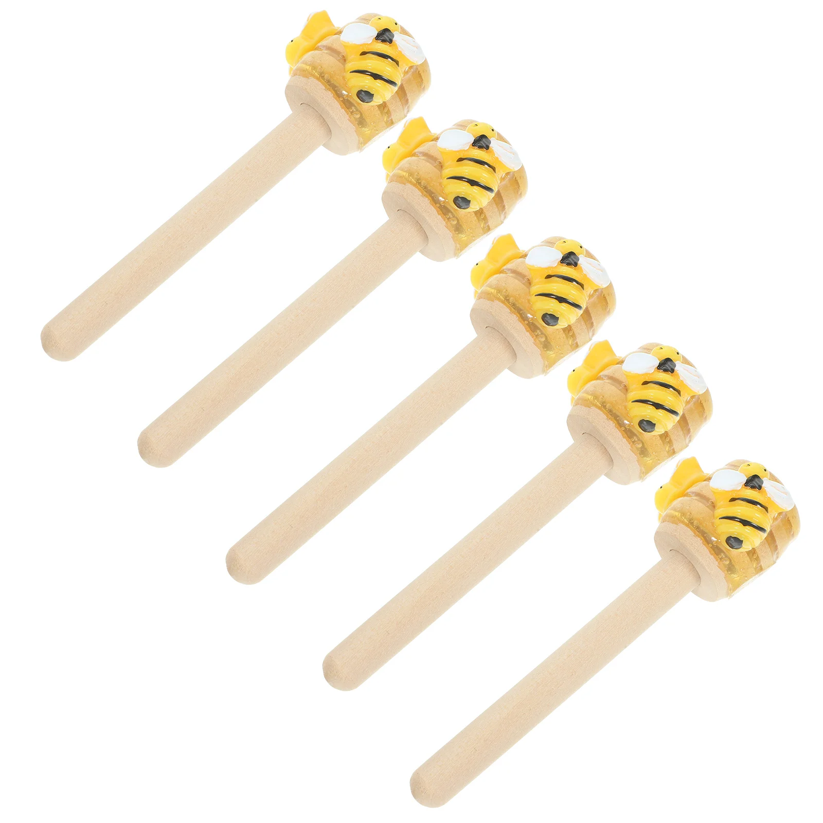 5 Pcs Bee Decorative Sticks Tiered Tray Kitchen Display Rack Party Dipper Table Dining Small Birthday Decorations Glue