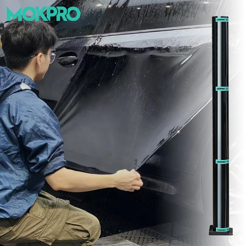 ฟิล์มไวนิลเคลือบเงาสำหรับรถยนต์แบบเต็มตัว เปลี่ยนสีได้ ฟิล์มกันรอยแบบเปลี่ยนสีรุ้ง (Chameleon PPF) สีดำเมทัลลิกไฟฟ้า สำหรับตัวถังรถยนต์