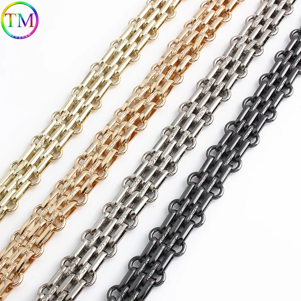 1-5-10PCS 17mm Wide 30-60-120CM Iron Bag Chains Strap For Women Bags Crossbody Shoulder Belt Handle Wrap Chain Accessories