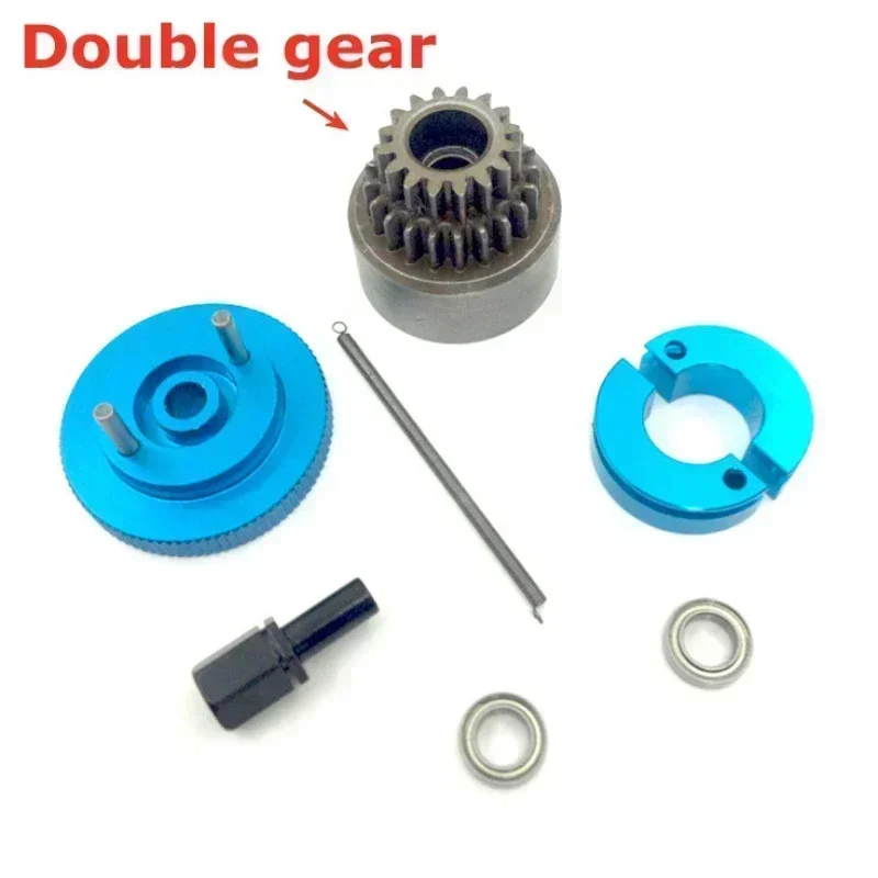 1Set Complete Flywheel Clutch bell 16T & Shoes Spring Ball Bearings 5x10x4 mm Nitro Engine Parts For HSP 1/10 Buggy Truck Truggy