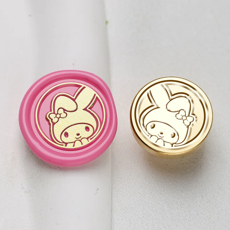 Sanrio Cinnamoroll Kuromi Cartoon Metal Wax Seal Embossed Stamp Head Seal Metal Wax Seal Embossed Stamp Head Girls Gifts