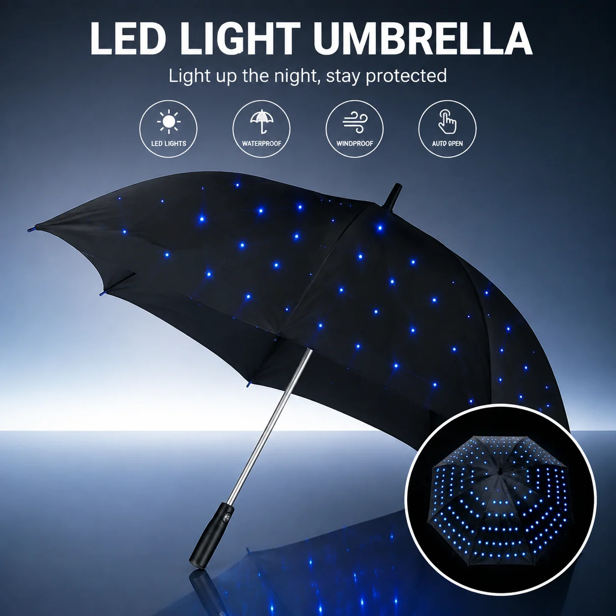 Trendy LED Glowing Umbrella wi - огляд і ціна Photography Umbrella Lights