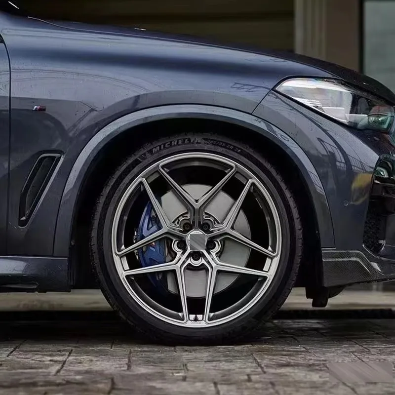 مخصص 18-22 بوصة محور عجلات السيارة مزورة مزورة سبائك الألومنيوم عجلات الحافات 2 قطعة 5 حفرة مزورة الحافات ل HRE Ff11 كاديلاك #3