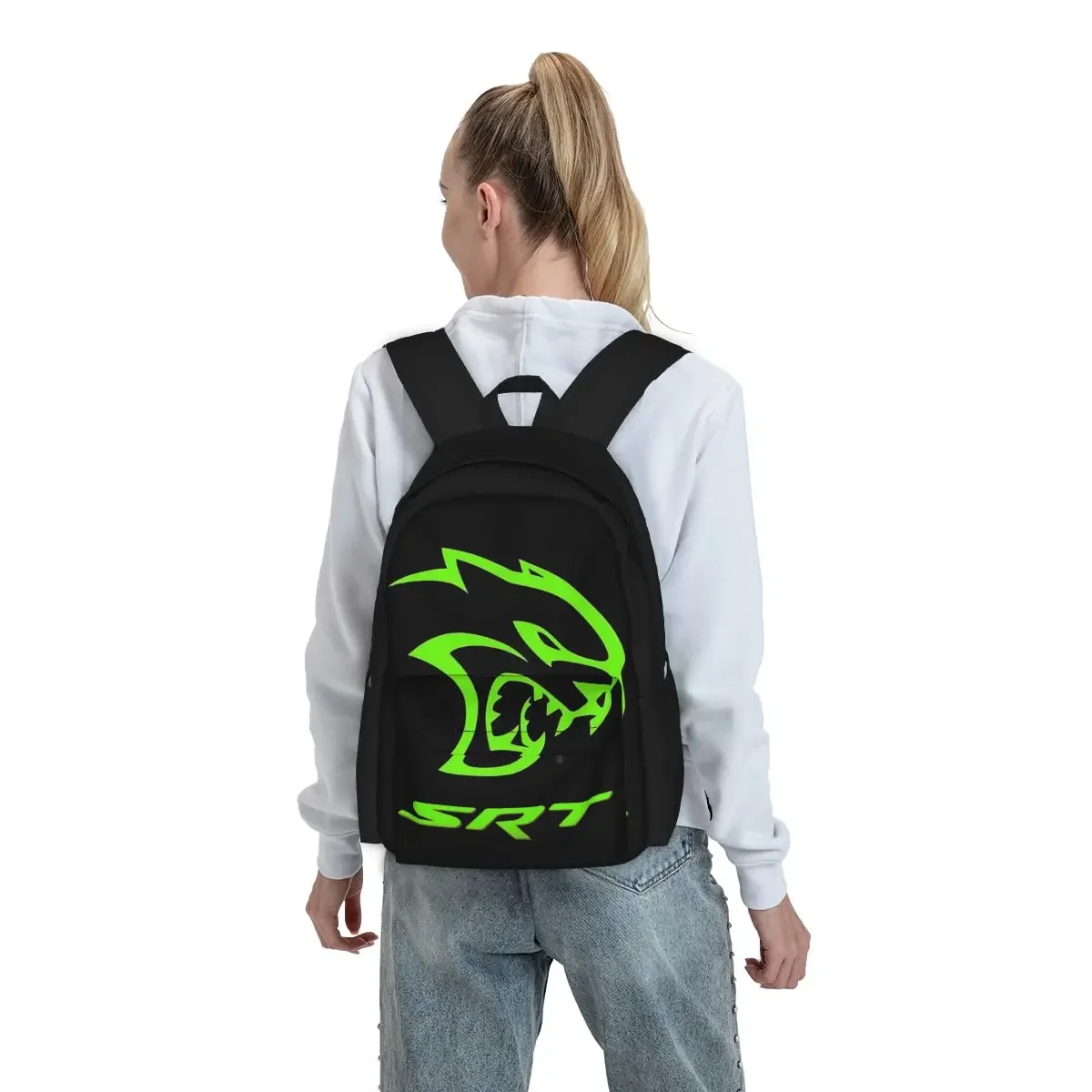 Sac à dos avec logo Dodge Hellcat Srt pour garçons et filles, cartable pour étudiants, sacs d'école, sac à dos pour enfants, sac à dos pour ordinateur portable, sac initié