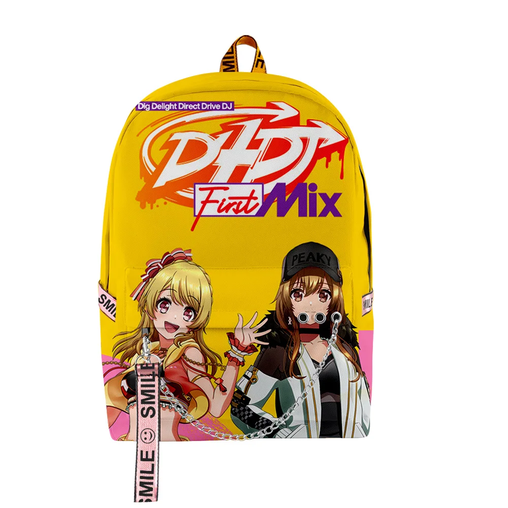 Cartoon Youthful School Bags Unisex Funny D4DJ All Mix Anime Travel Bags 3D Print Oxford Waterproof Notebook Shoulder Backpacks