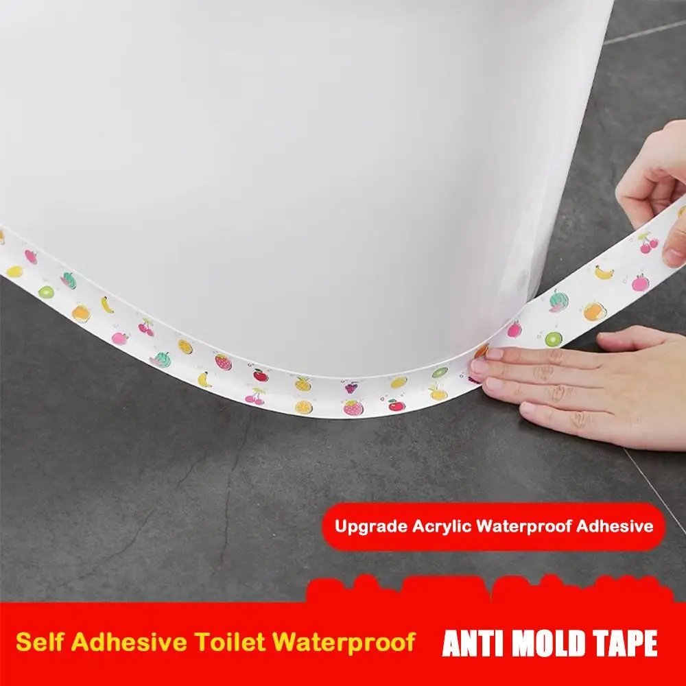 Durable Waterproof Caulk Tape PVC Self Adhesive Sealant Strip Flexible Printing Toilet Edge Protector for Countertop Bathroom