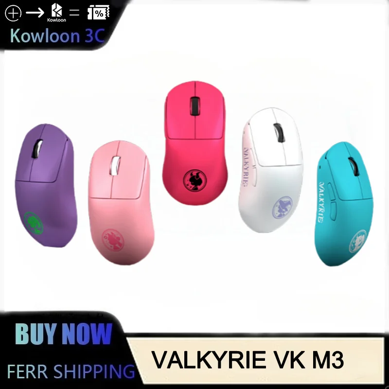 

New VALKYRIE VK M3 Gaming Mouse Wired 2.4G Bluetooth Tri-mode 8K Wireless Receiver 40g Ultra-lightweight Design Anime Costom
