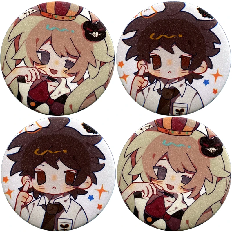 Pin de broche de Anime Danganronpa Trigger Happy Havoc, joyería linda de Naegi Makoto Kirigiri Kyoko, Accesorios de Junko Enoshima
