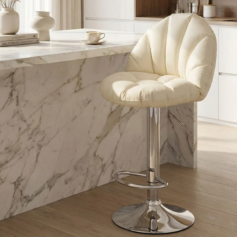 

high-end backrest bar chair lifted lowered sedentary and not tired bar chair light luxury kitchen island stool home furniture