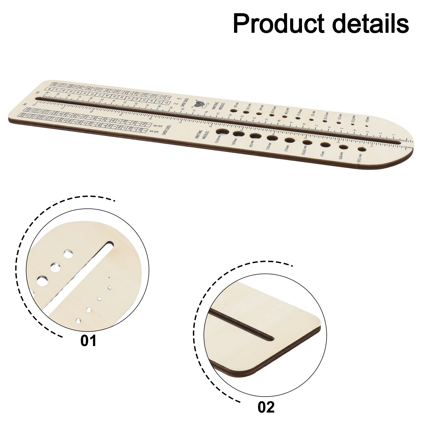 Crafting With Friends Knitting Tools Easy To Hold Sock Ruler Knitting Accessory Lightweight Design Sewing Project Essential