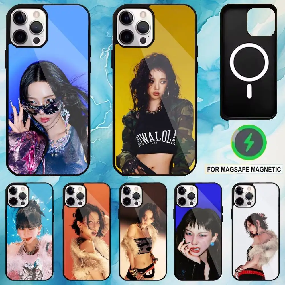 

K-Karina Remixes Singer Phone Case For iPhone17,16,15,14,13,12,11 Plus,Pro Max Magnetic For Magsafe Wireless Charging