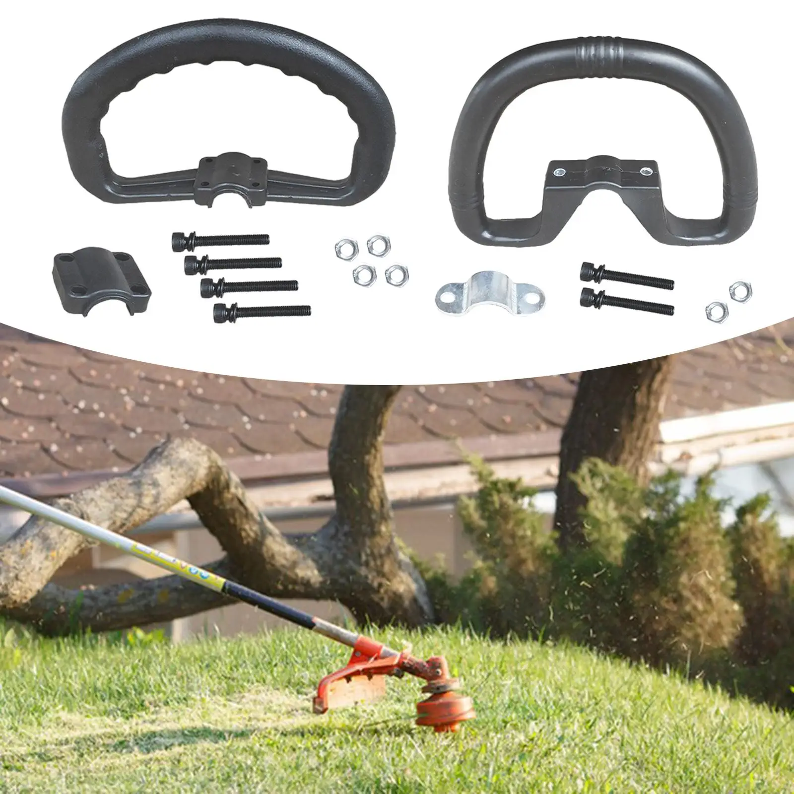 Weeds Eater Trimmer Handle Bar Universal Loop Handle Bar Easy to Use for Garden Lawn Cutter Accessories Mounting Hardware Kit