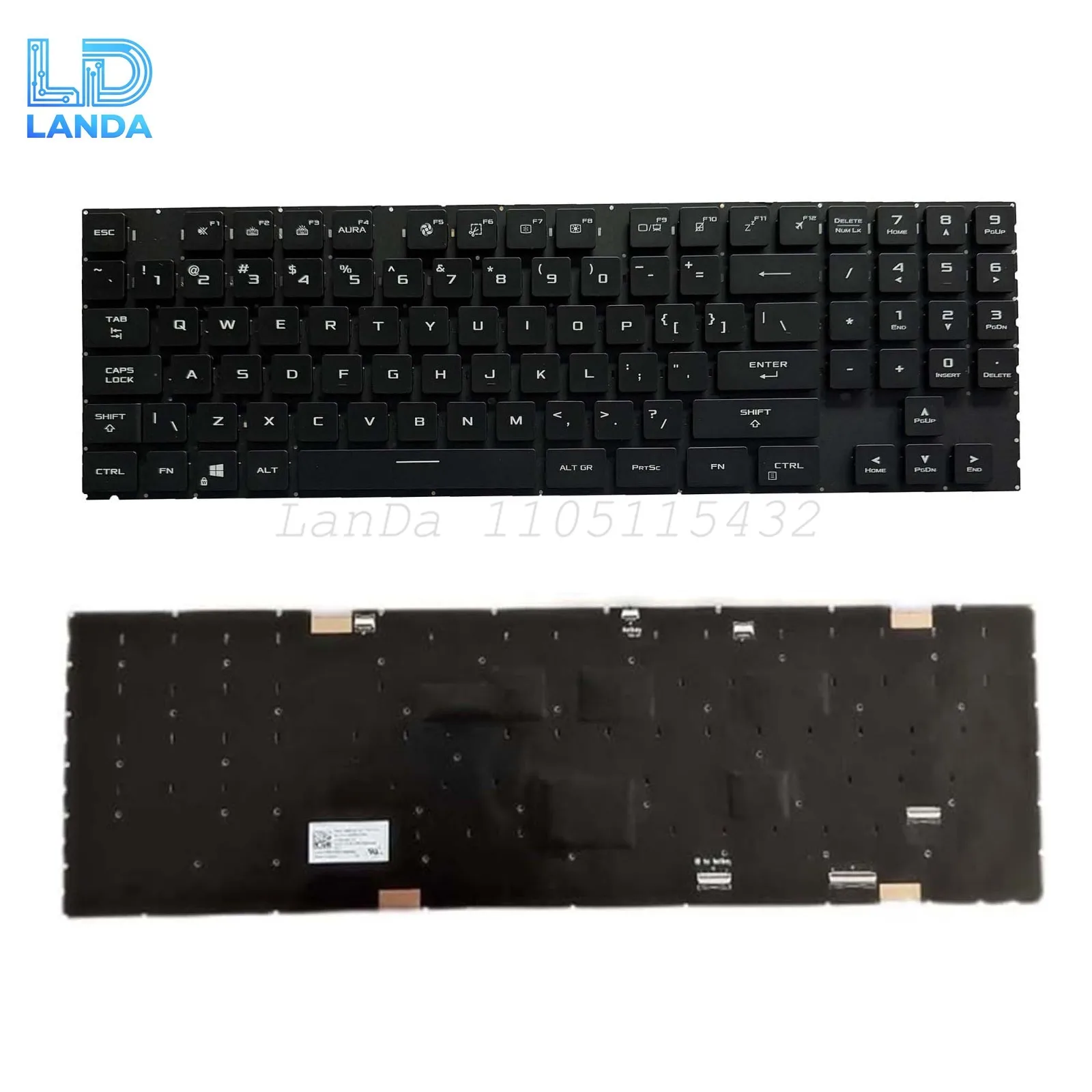 

Laptop Keyboard For ASUS ROG Strix Scar 17 G733Z G733Q G733ZW US RGB Backlit