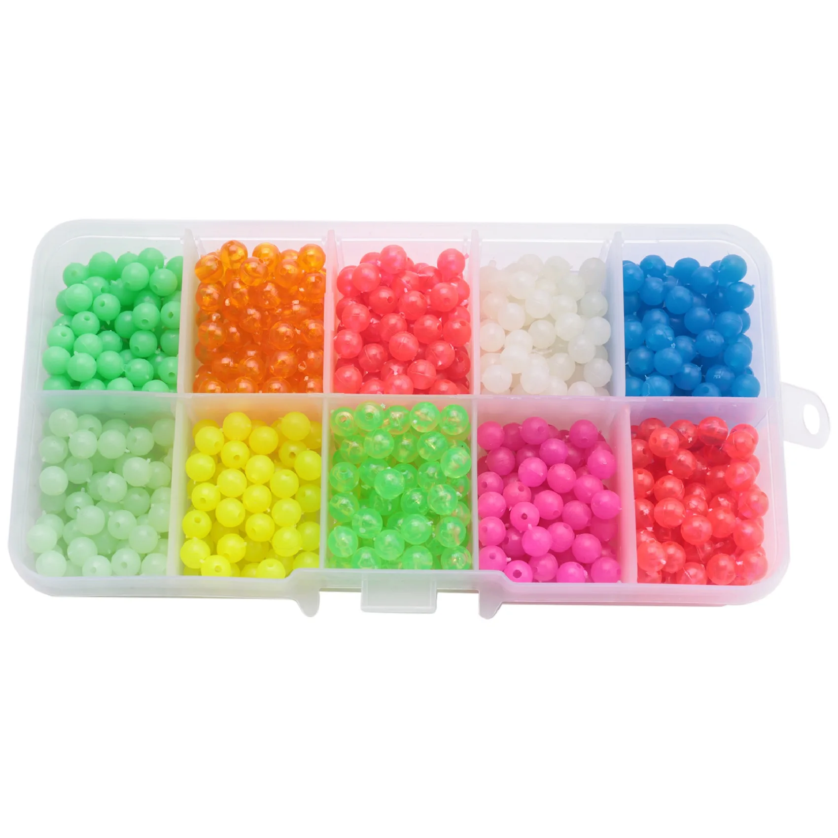 

1000pcs/set Hard Fishing Beads 5mm Floats Plastic Luminous Beads Night Fishing Accessories Set