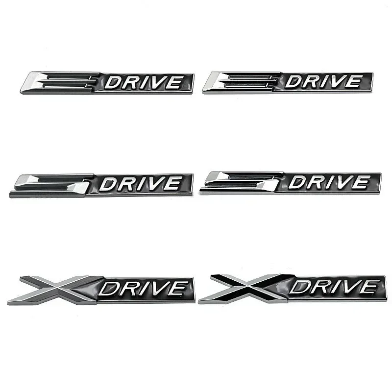 3D Metal X Drive Logo XDRIVE SDRIVE EDRIVE Car Rear Trunk Fender Emblem Badge Sticker For E46 E39 E90 F10 F30 E36 X1 X3 X6 X5 X7
