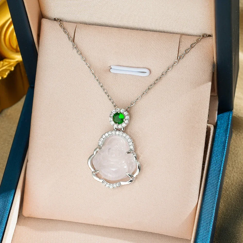 Женское колье на ключицу в китайском стиле, легкое роскошное, нишевое и универсальное колье с украшениями из нефритовой тыквы.