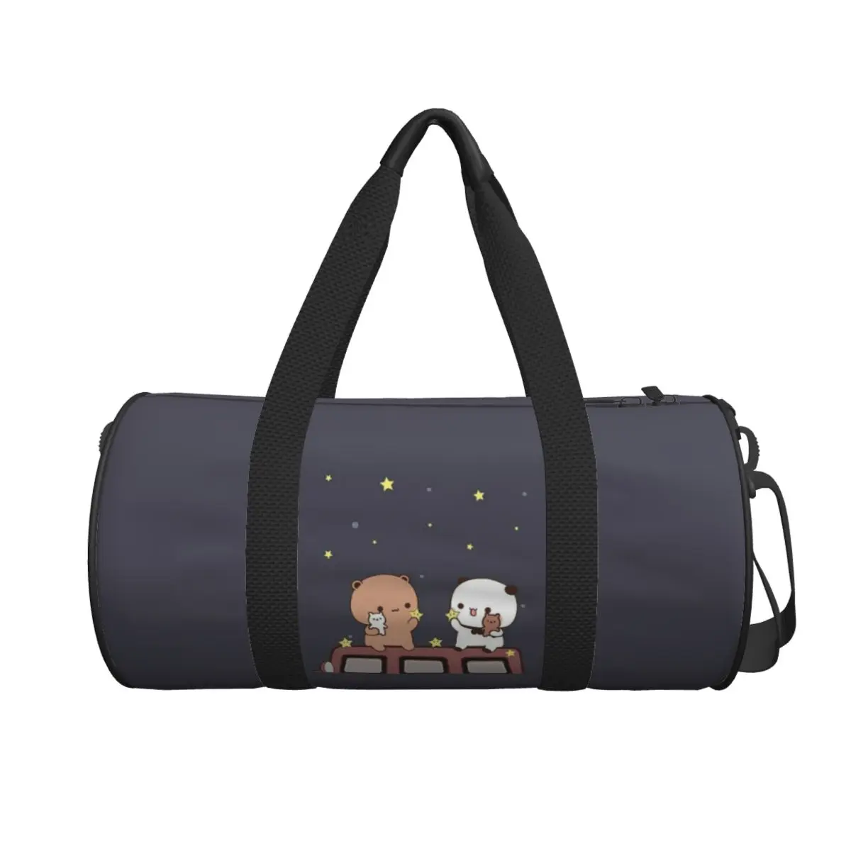 Peach And Goma Bubu Dudu Balloon Bolsa de gimnasio grande Bolsa de viaje impermeable Bolsos Bolsa de fitness