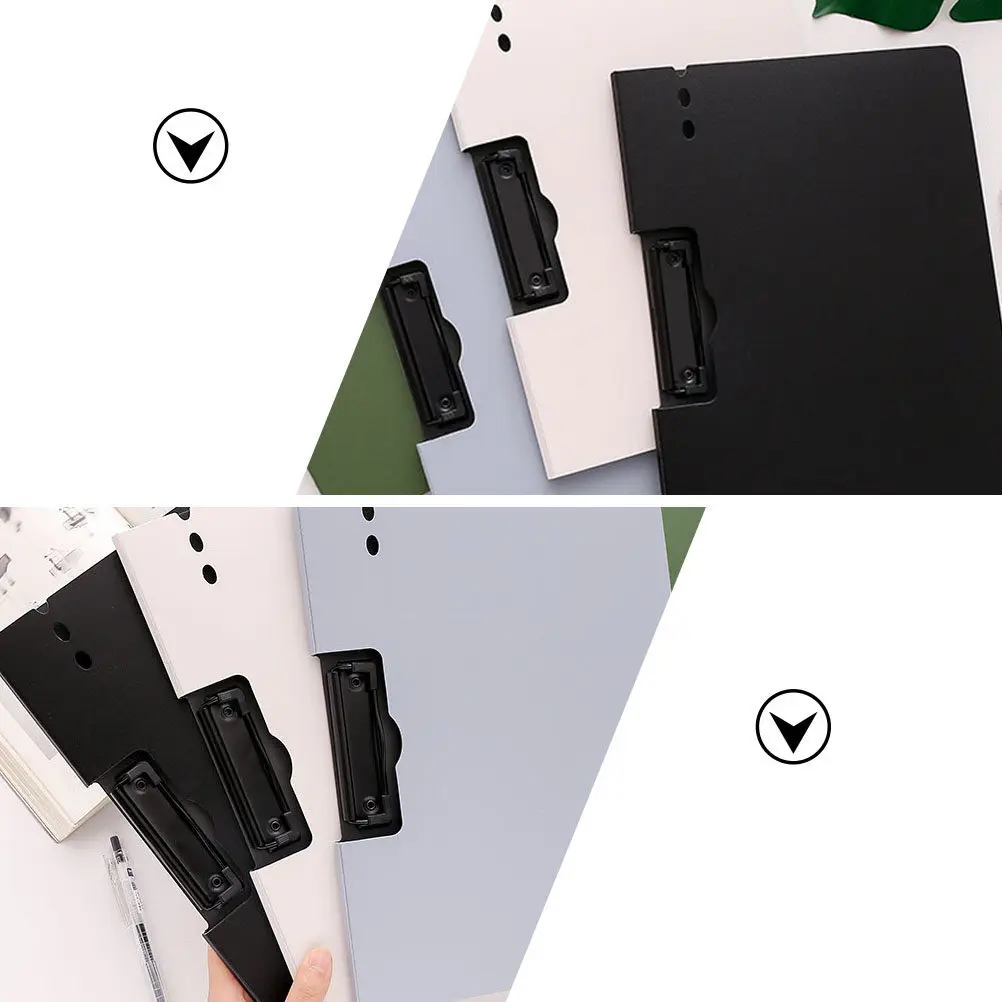 

2Pcs File Clip Boards Plastic Writing Pads Rounded Corners Safe Office Document Organizing Clipboards Paper Holders