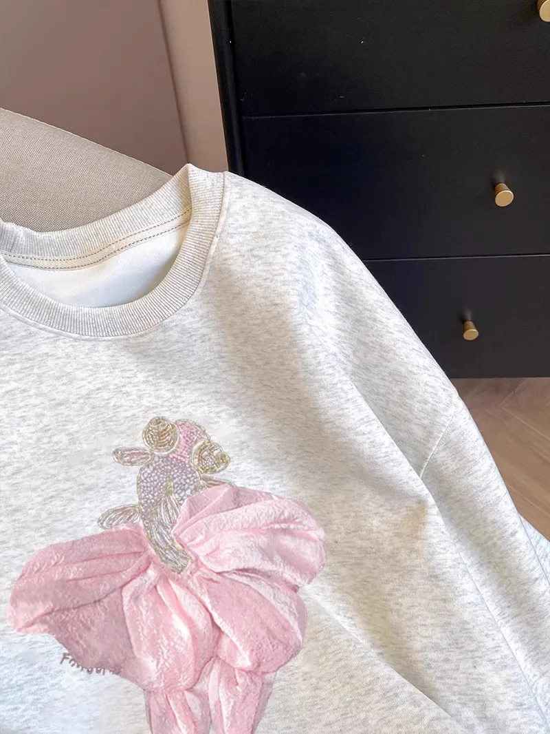 Loose round Ne Long Sve Hoodie Men's Spring Autumn Design Unique Versatile Trendy Fi Design Comfortable Casual Wear