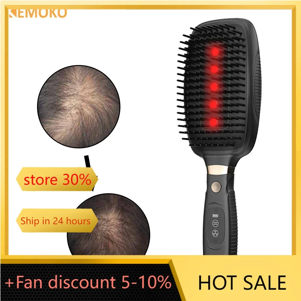 

Electric Head Massage Comb Anti Hair Loss Infrared Hair Growth Comb Scalp Massager Red Light Treatment EMS Vibration Head Scalp