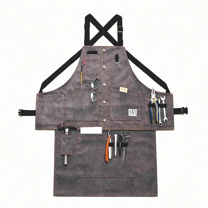 

Denim apron wear-resistant horticulturist woodworker outdoor picnic camp men's and women's barber hair salon uniform custom logo