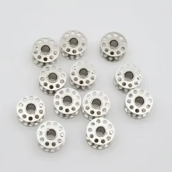 Metal Bobbins Empty Spool Stainless Steel Bobbins For Household Sewing Machine Brother Janome Singer Sewing Accessories 10-50pcs