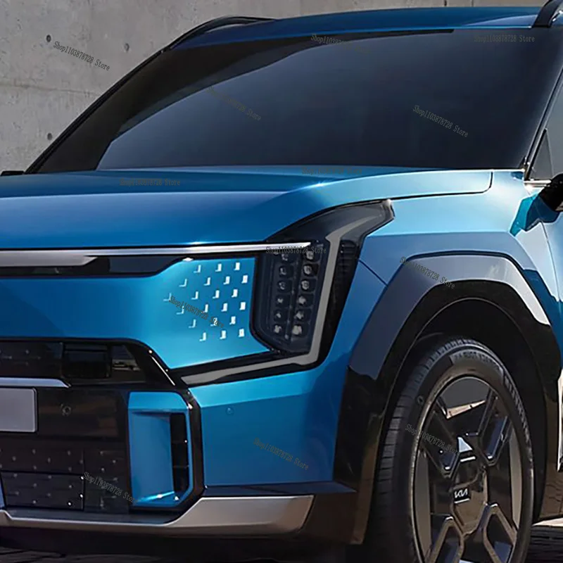 

ТПУ для KIA EV9 GT Line 2023-2026, аксессуары для модификации пленки дымчатого черного света, защитная пленка для автомобильного освещения