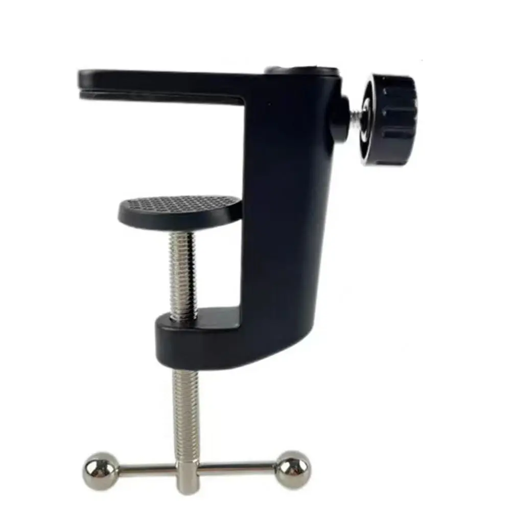 C Shape Table Mounting Clamp for Microphone Suspension Boom Scissor Arm Stand Holder with Adjustable Screw