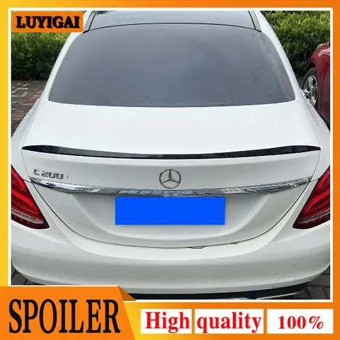 메르세데스 벤츠 C 클래스 세단 W205 트렁크 리어 스포일러 디플렉터 C63s AMG 스타일 글로스 블랙 2015-2021