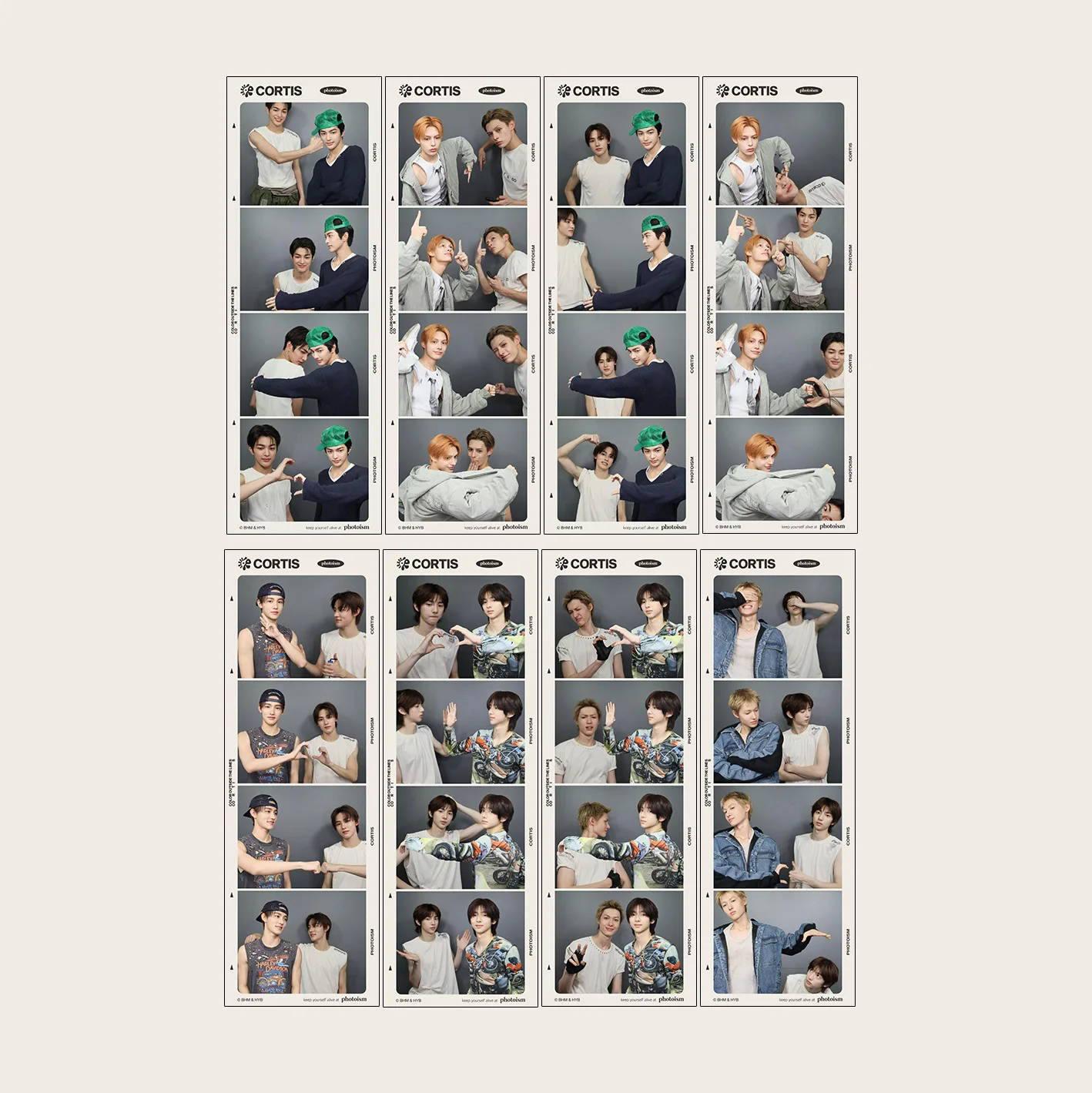 8 unids/set ídolo Kpop CORTIS divertido 4 piezas rejilla Selfie marcapáginas de doble cara tarjeta MARTIN JAMES JUHOON SEONGHYEON KEONHO regalo para seguidores