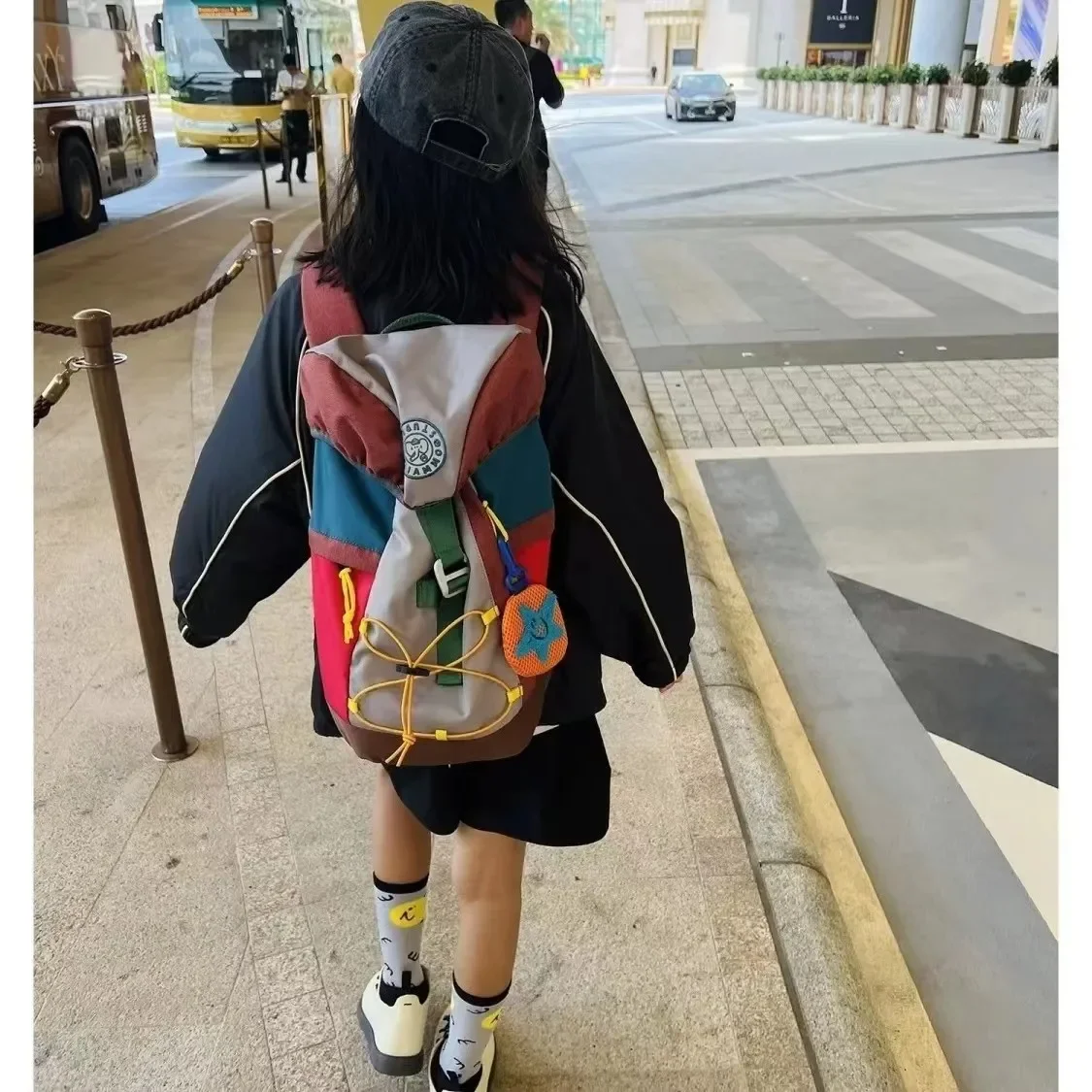 Fashion Kids Backpack Color Blocked Children's Waterproof Outdoor Hiking Lightweight Travel Backpack Kid Bag for Girls Boys