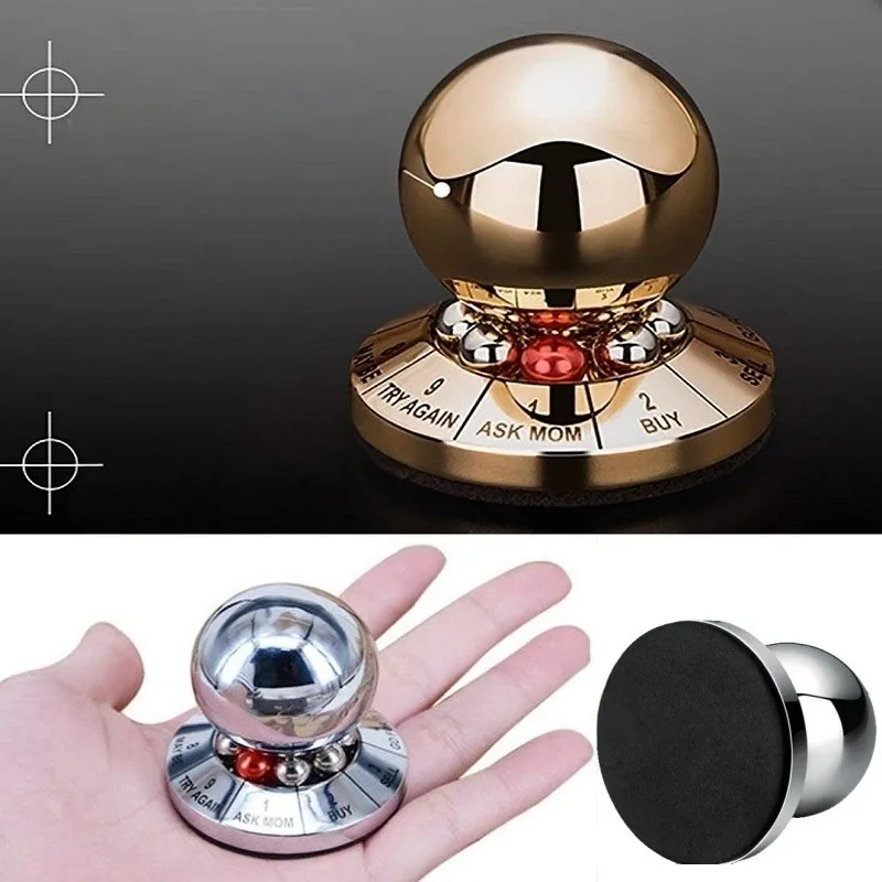 

Fate Prophecy Lucky Decision Ball Metal Desktop Fidget Toy Finger Rotator Stress Relief Home Office Decor Gift for Adults