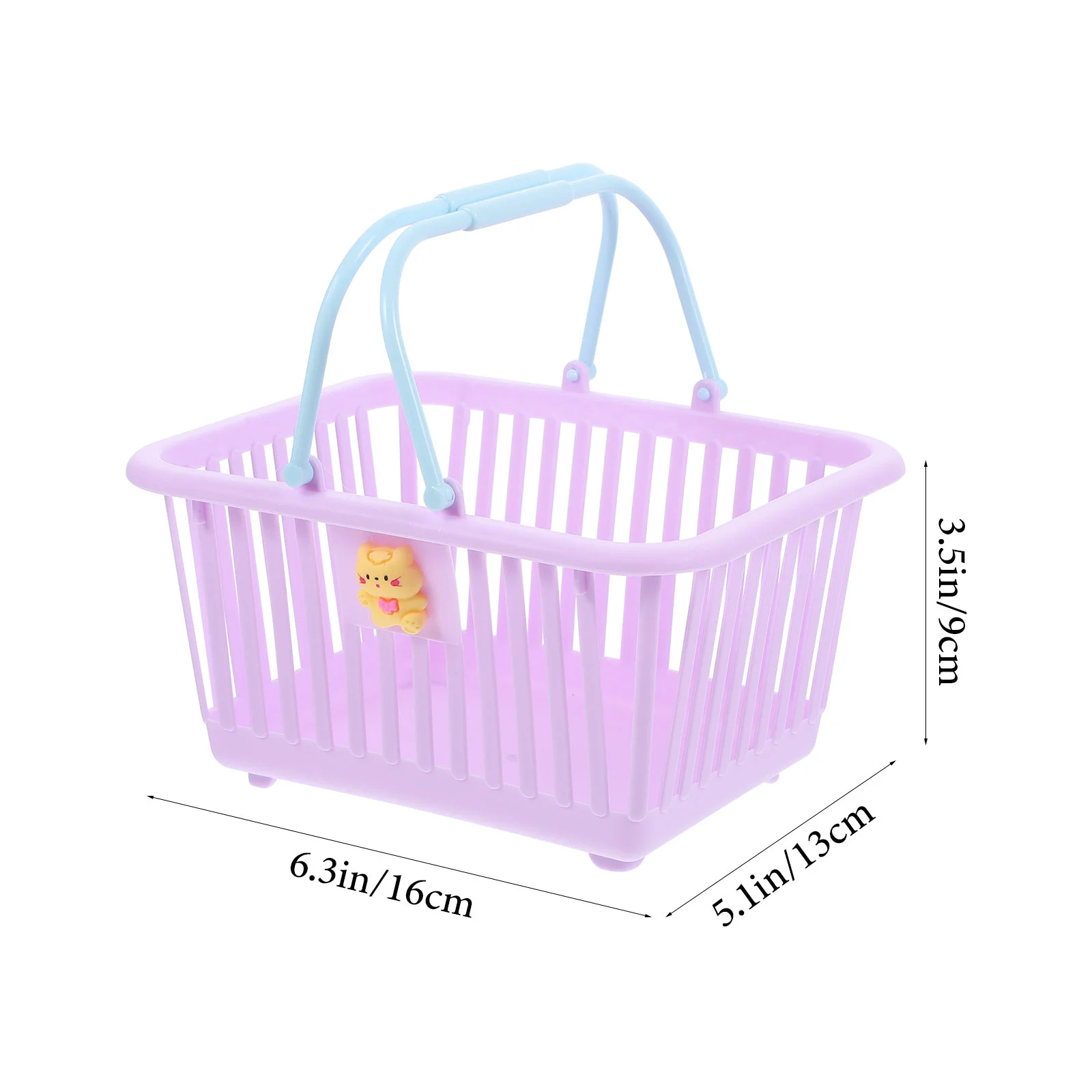 4 Pcs Storage Basket Baskets Plastic Shopping Shower Cartoon Bin Bathroom Small Portable Container