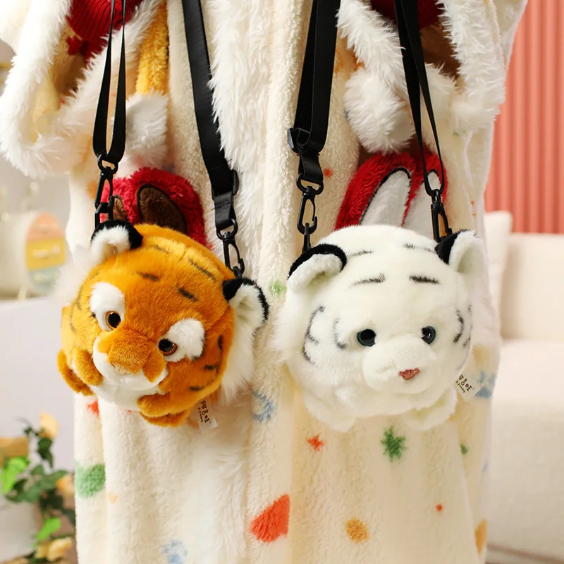 

Plush Bag Female Handbag Shoulder Bags Mini Kawaii Backpack Cartoon Cute Girl Satchel Cute Tiger Toy Backpacks Crossbody Bag