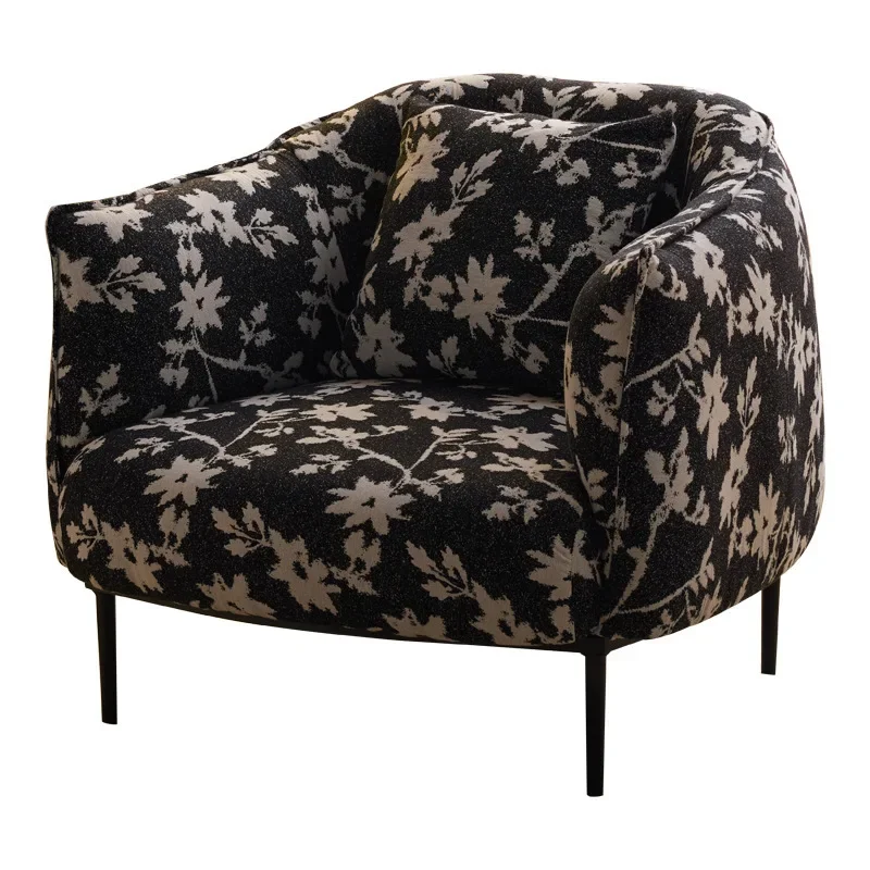 

Retro light luxury flower cloth single tiger chair, home, living room, small apartment lazy sofa
