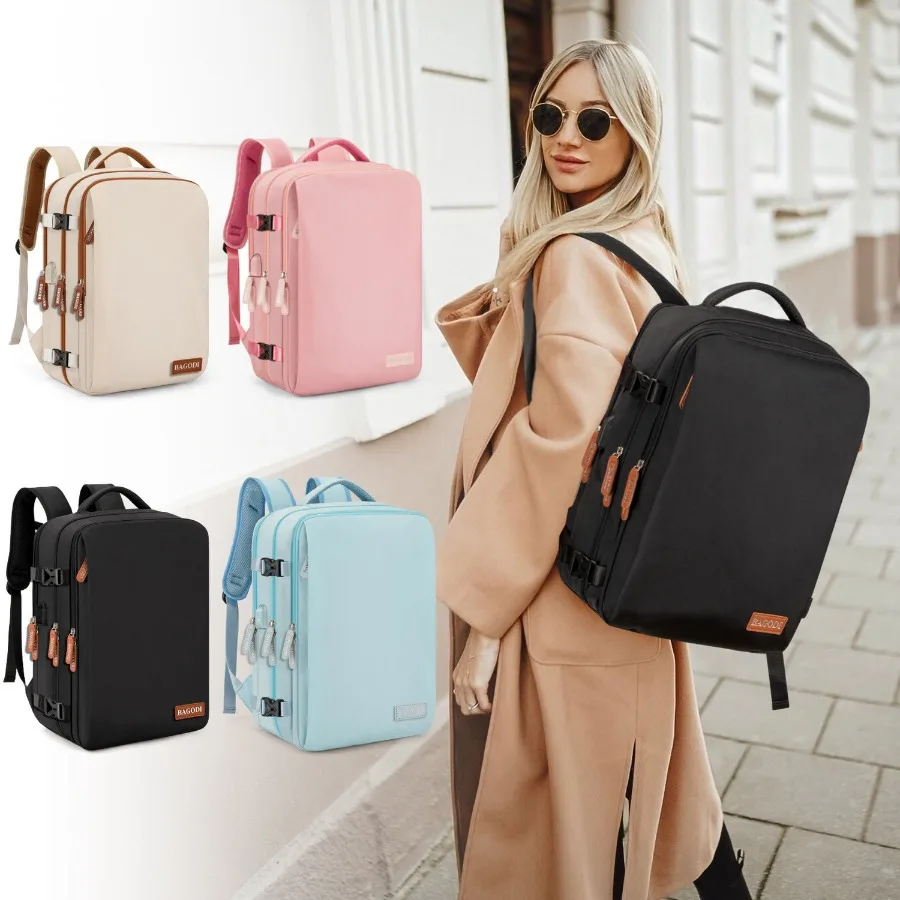 Mochila de viaje para avión para hombre y mujer, bolsa para ordenador portátil, equipaje de gran capacidad, mochilas multifuncionales expandibles para avión de negocios