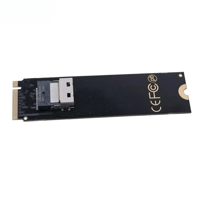 NEW M.2 NVMe to Slimline SAS SFF-8654 Adapter NVME M.2 M Key PCIE X4 to SFF 8654 Converter Riser Card for Intel 750 2.5