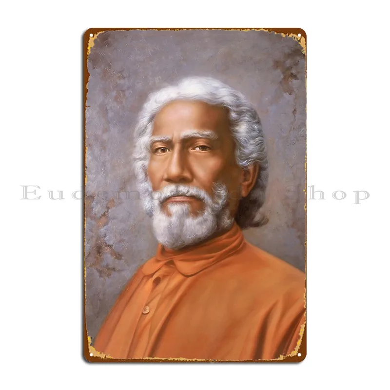 Swami Sri Yukteswar Portrait Guru Of Paramahansa Yogananda Metal Sign Personalized Cinema Bar Club Print Tin Sign Poster