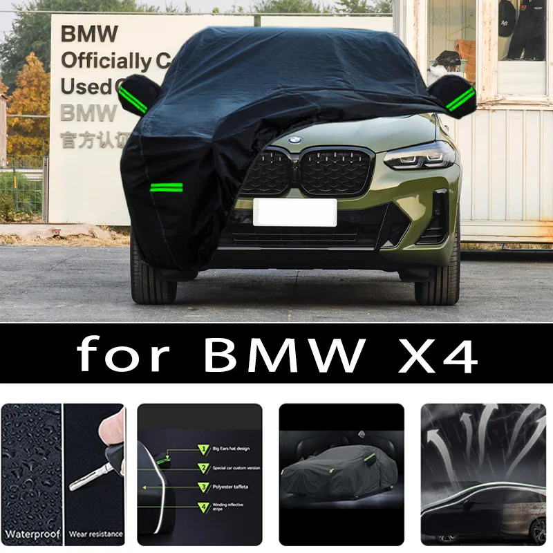 

For BMW X4 Car Covers Outdoor Waterproof Sun Rain Snow Protection UV Auto Cover 190T Car Protective Full Covers