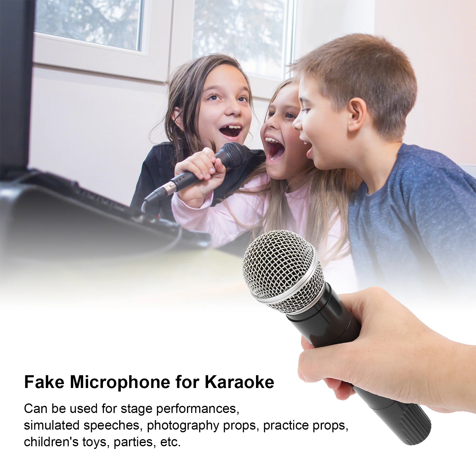 Requisiten-Mikrofon aus Kunststoff für Karaoke-Tanzshows Übungsmikrofon-Requisiten für Karaoke Kunststoff-Requisiten-Mikrofon
